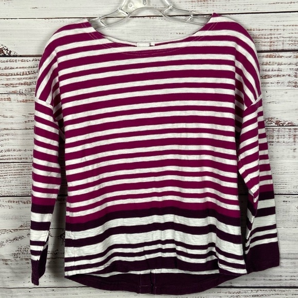 Joules Striped size 6 Scoop neck Rima button back blouse‎ - Picture 2 of 7